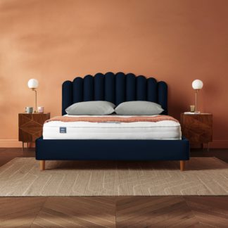 An Image of Silentnight Octavia Bed Frame, Velvet Maritime Velvet