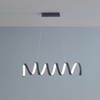 An Image of Solaris Spiral Pendant Light Grey