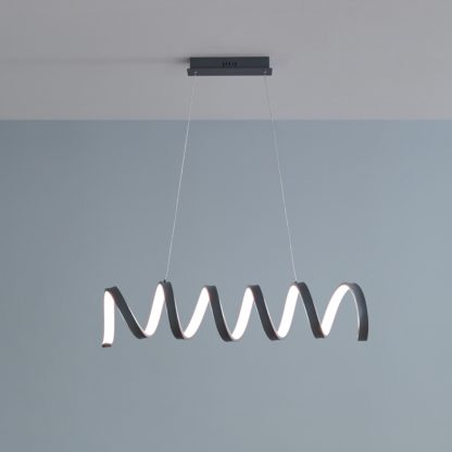 An Image of Solaris Spiral Pendant Light Grey