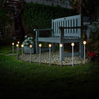 An Image of The Solar Company GlowBall Stake Lights - 10pk