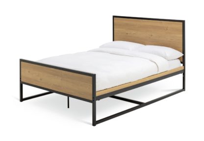 An Image of Habitat Loft Living Kingsize Bed Frame - Oak