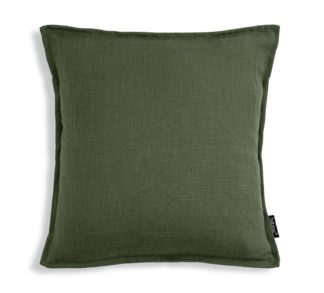 An Image of Habitat Linen Look Cushion - Olive - 50x50cm