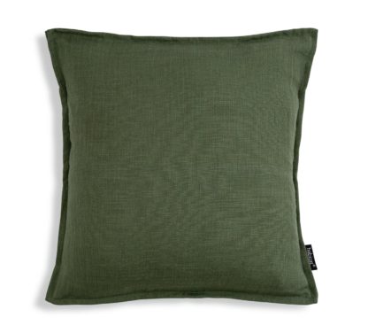 An Image of Habitat Linen Look Cushion - Olive - 50x50cm