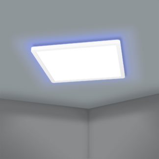 An Image of EGLO Rovito-Z Square Flush Ceiling Light White