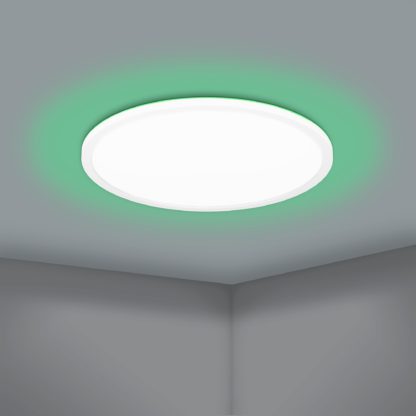 An Image of EGLO Rovito-Z Round Flush Ceiling Light White