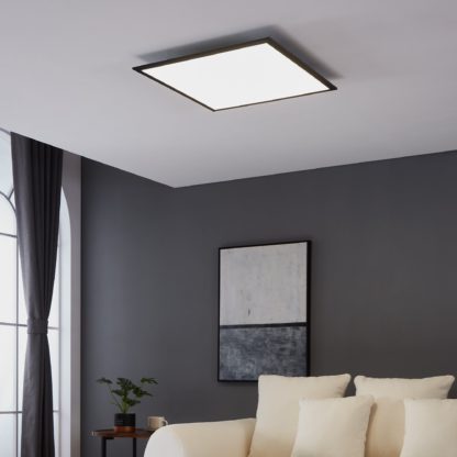 An Image of EGLO Salobrena Ceiling LED Light Black