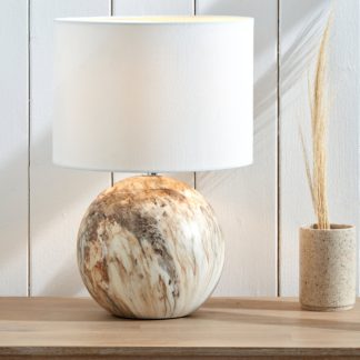 An Image of Viejo Stone Effect Ceramic Table Lamp Natural
