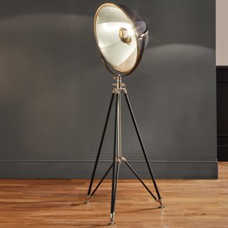 An Image of Elstree Metal Tripod Floor Lamp Silver