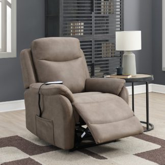 An Image of Evan Electric Rise and Recline Armchair Beige