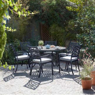 An Image of Siena 6 Seater Garden Dining Set