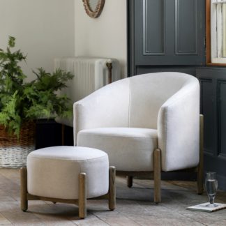 An Image of Belmont Armchair, Fabric Natural