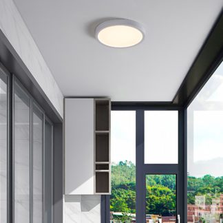 An Image of EGLO Argolis 2 Indoor Outdoor Flush Ceiling Light White