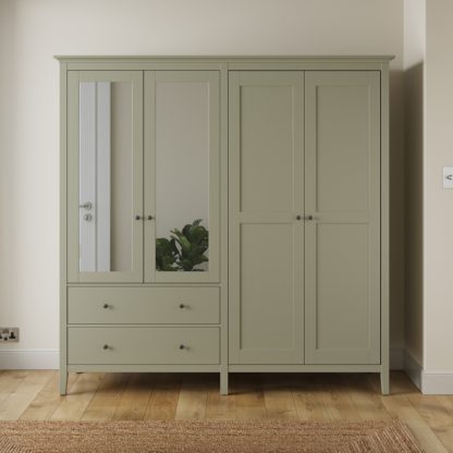 An Image of Lynton 4 Door Wardrobe White White