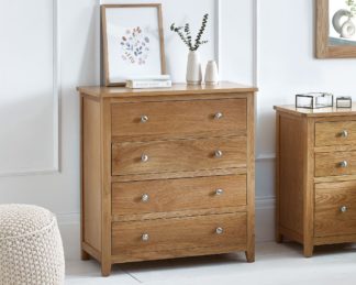 An Image of Mallory - 4 Drawer Chest - Oak - Wood