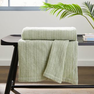 An Image of Rinna Waffle Throw Green