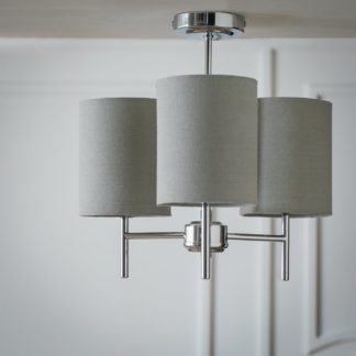 An Image of Argos Home Candelabra Steel Flush Ceiling Light - Grey