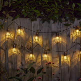 An Image of The Solar Company Metal Cage String Lights