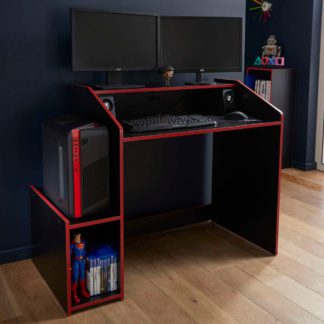 An Image of Lloyd Pascal Jaguar Gaming Desk Red