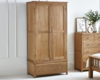 An Image of Mallory - Combination Wardrobe - Oak - Wood