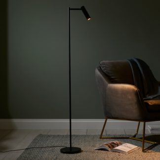 An Image of Vogue Adam Steel Adjustable Touch Dimmable Floor Lamp Matt Black