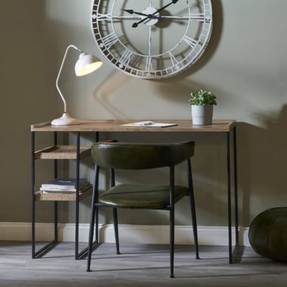 An Image of Gallery Desk, Natural Wood Effect Natural