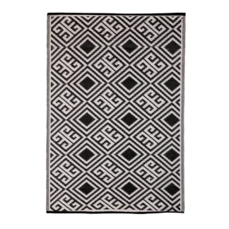 An Image of Fallen Fruits Outdoor Reversible Outdoor Rug Black and white