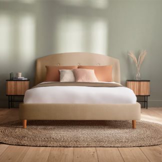 An Image of Silentnight Evana Bed Frame, Woven Sandstone
