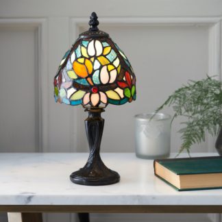 An Image of Vogue Flora Traditional Table Lamp MultiColoured