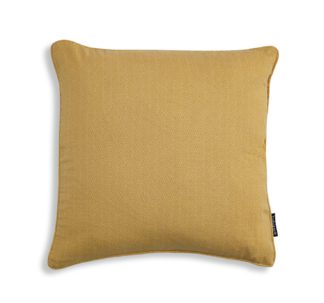 An Image of Habitat Herringbone Cushion Cover - 2 Pack - Mustard