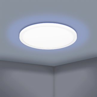 An Image of EGLO Rovito-Z Round Flush Ceiling Light White