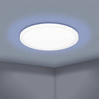 An Image of EGLO Rovito-Z Round Flush Ceiling Light White