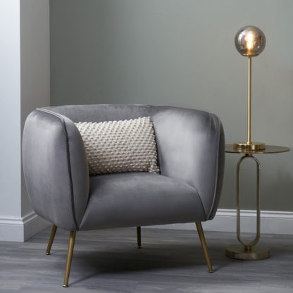 An Image of Lucca Velvet Chair Gold