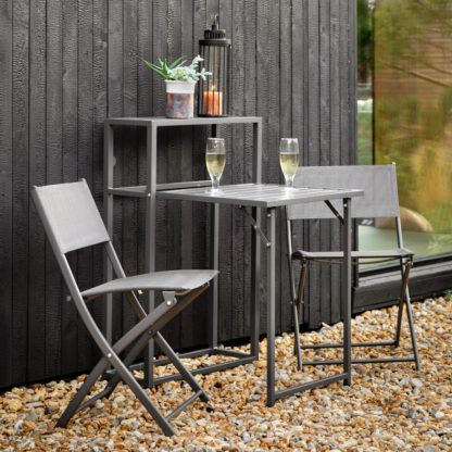 An Image of Barham Balcony Set Charcoal