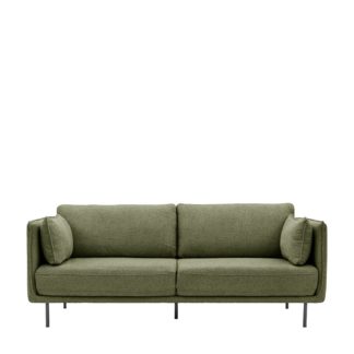 An Image of Derby 3 Seater Sofa, Boucle Green