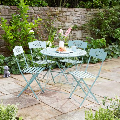 An Image of Churchgate Metal Dining Set Lilypad