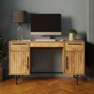 An Image of Bryant Storage Desk Wood (Brown)