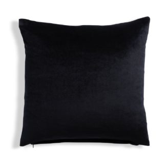 An Image of Habitat Velvet Cushion - Black - 43x43cm