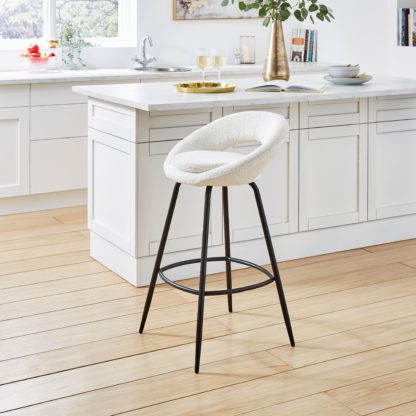 67a66ac3253be87a18fb6f3cee60e0a1e4e7e309165c72d5d76af1df09f12c4d.jpg An Image of Lucie Boucle Bar Stool Ivory