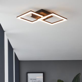 An Image of EGLO Paranday-Z Diamonds Medium Ceiling Light Black