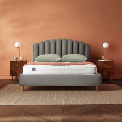 An Image of Silentnight Octavia Bed Frame, Velvet Rainforest