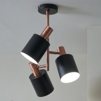 An Image of Biba 3 Light Pendant Light Copper