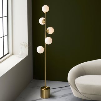 An Image of Vogue Willis 5 Light Floor Lamp Gold