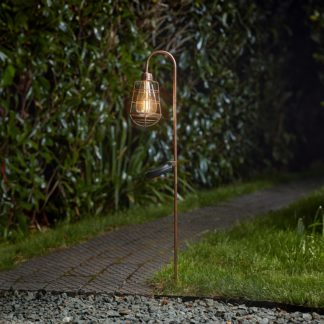 An Image of The Solar Company Bronze Cage Stake Light