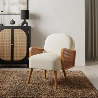 An Image of Alma Rattan Natural Wood Accent Chair Natural