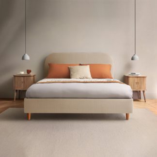 An Image of Silentnight Fara Bed Frame, Woven Sandstone