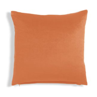 An Image of Habitat Velvet Cushion - Orange - 43x43cm