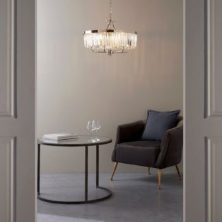 An Image of Vogue Balmoral 6 Light Chandelier Nickel