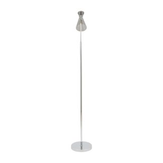 An Image of Monroe Waisted Glass and Metal Floor Lamp Silver