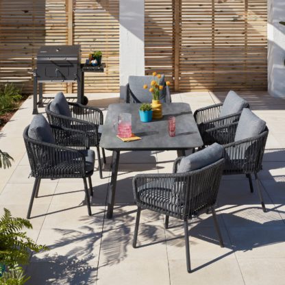 An Image of Nia 6 Seater Garden Dining Set