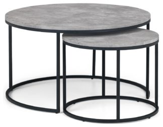 An Image of Julian Bowen Staten Nest of 2 Tables - Grey